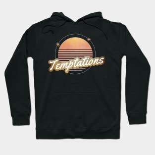 temptations retro 80s moon Hoodie